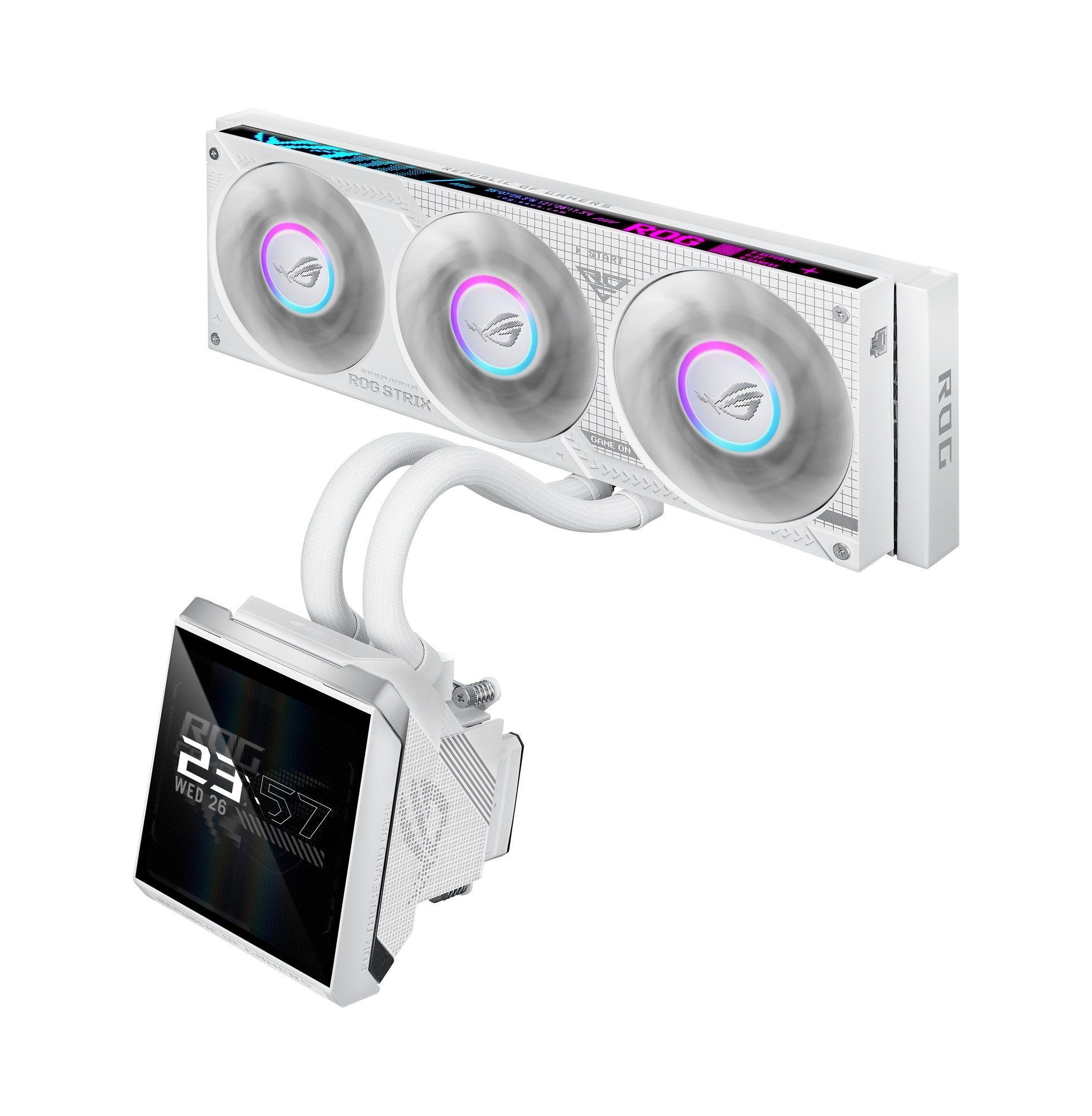 Sistema de Refrigeração Líquida para CPU ASUS ROG STRIX SLC IV 360 ARGB LCD (AM4, AM5, LGA 1700, LGA 1851 - 120 mm - 2500 RPM - Branco) — miniatura 4