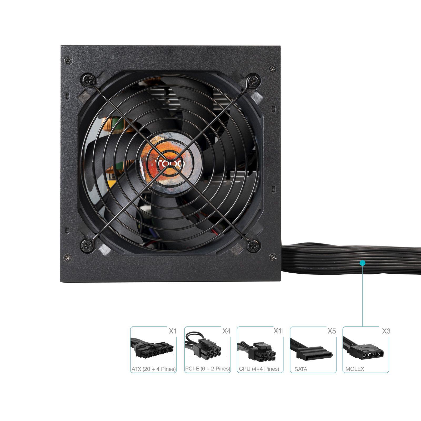 Fonte de Alimentação TOOQ TQHELIOS-750SP (ATX - 750 W - 80 PLUS Bronze - Preto) — miniatura 3