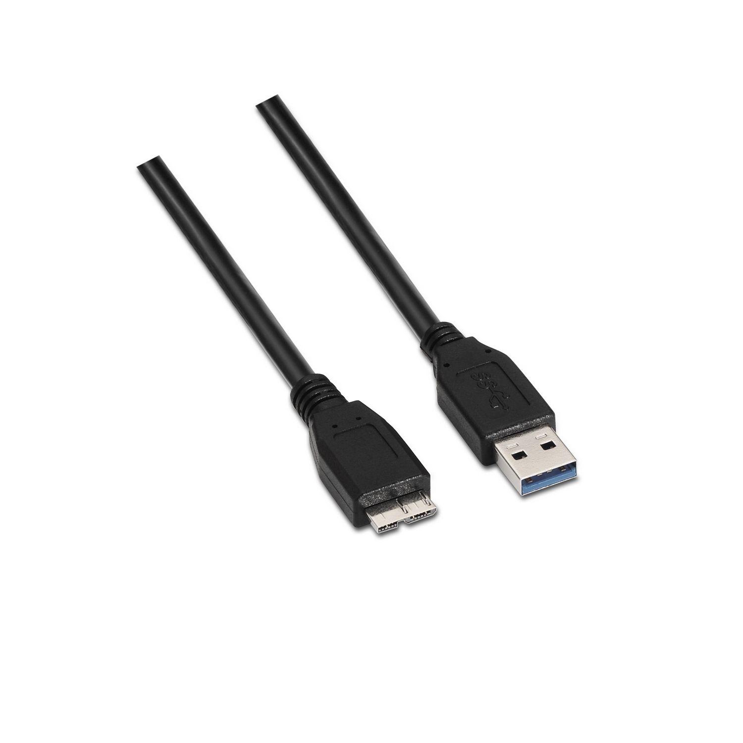 Cabo USB AISENS A105-0044 (2 m - Micro-USB B - USB A - Preto)
