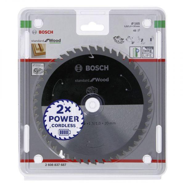 Lâmina de Serra Circular BOSCH 2608837687 (165 mm - 48 Dentes)