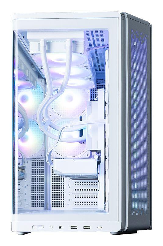 Caixa PC ZALMAN P60 White (ATX, Mini-ITX - Midi Tower - Plástico, aço, vidro temperado - Branco) — miniatura 3
