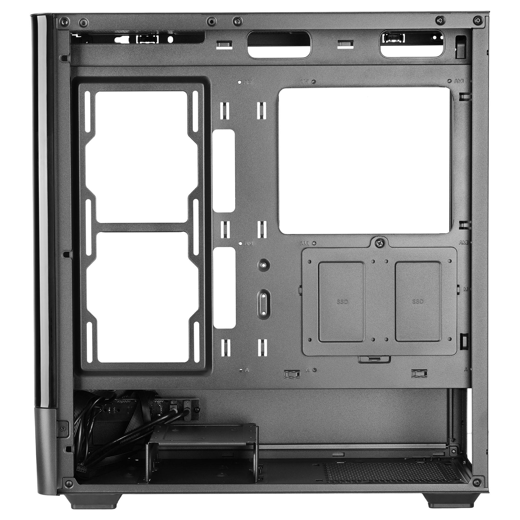 Caixa ATX MARS GAMING MC-LCDPRO (ATX, Micro ATX, Mini-ITX - Midi Tower - ATX, Mini-ITX, Micro ATX - Preto) — miniatura 6