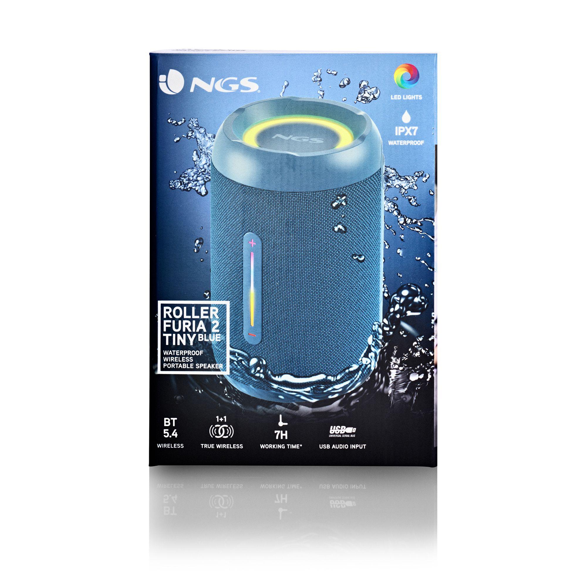 Coluna Portátil Estéreo NGS Roller Furia 2 Tiny (10 W - USB - Azul), miniatura 5