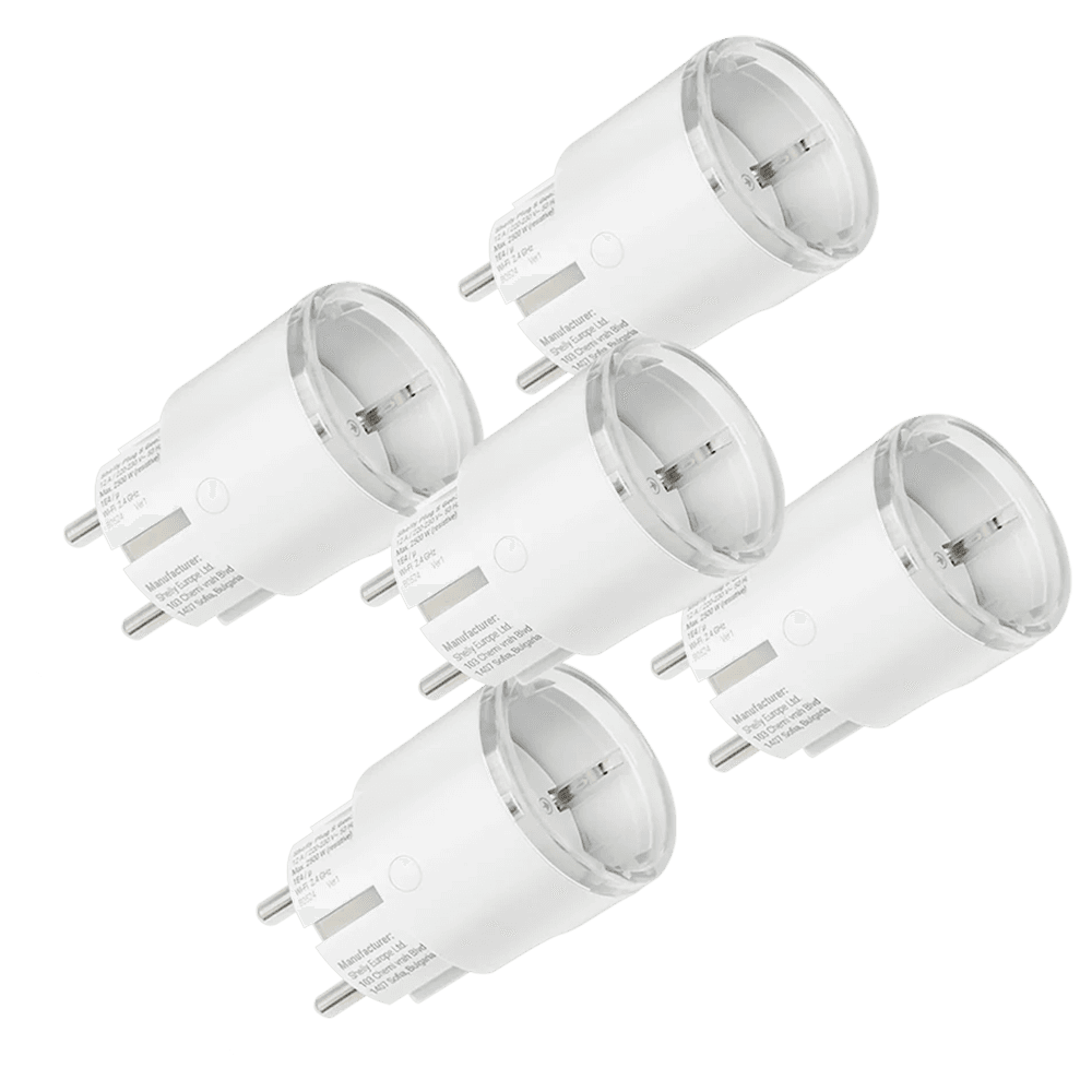 Conjunto de Tomadas Inteligentes SHELLY Plug S MTR Gen3 (Branco)