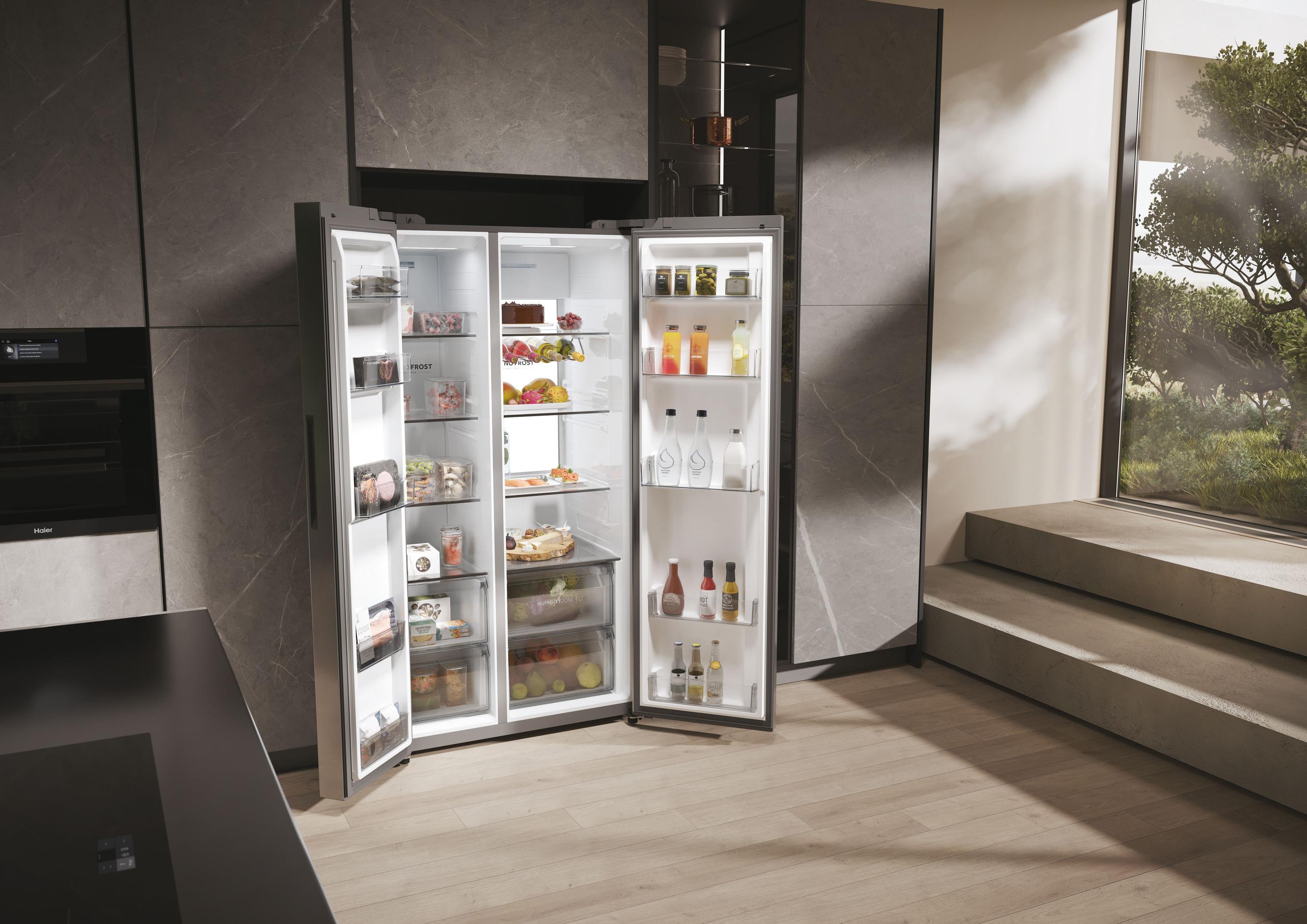 Frigorífico Americano Independente HAIER HSW79F18ANMM (611 L - 178x73x91 cm - Platina/Inox), miniatura 17