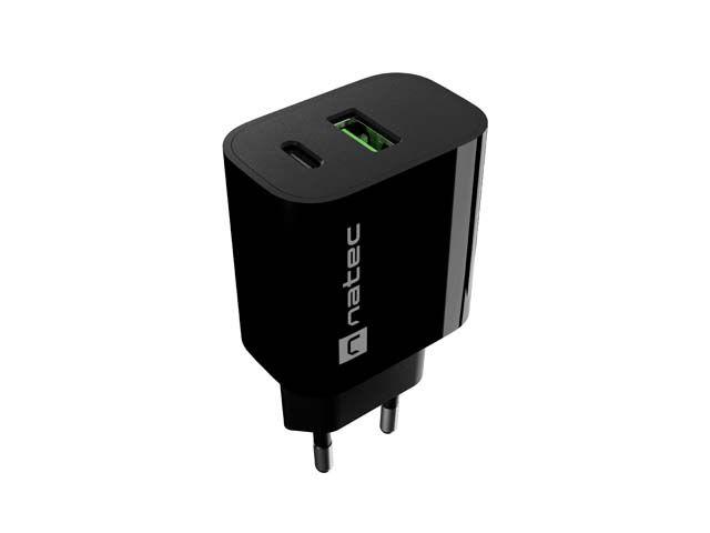 Carregador de Parede NATEC Ribera (20 W - Preto)