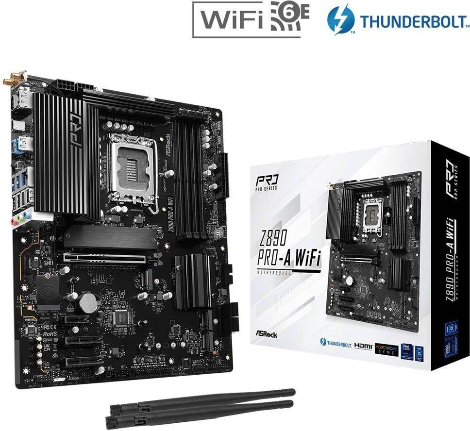 Motherboard ASROCK Z890 Pro-A WiFi (LGA 1851 - Intel Core Ultra Series 2 - ATX - Prateado), miniatura 2