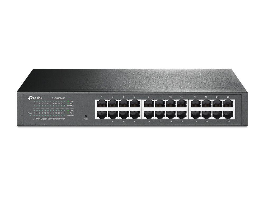 Switch TP-LINK TL-SG1024DE V4 (Gigabit Ethernet - 0,512 MB - 48 Gbit/s - Preto)