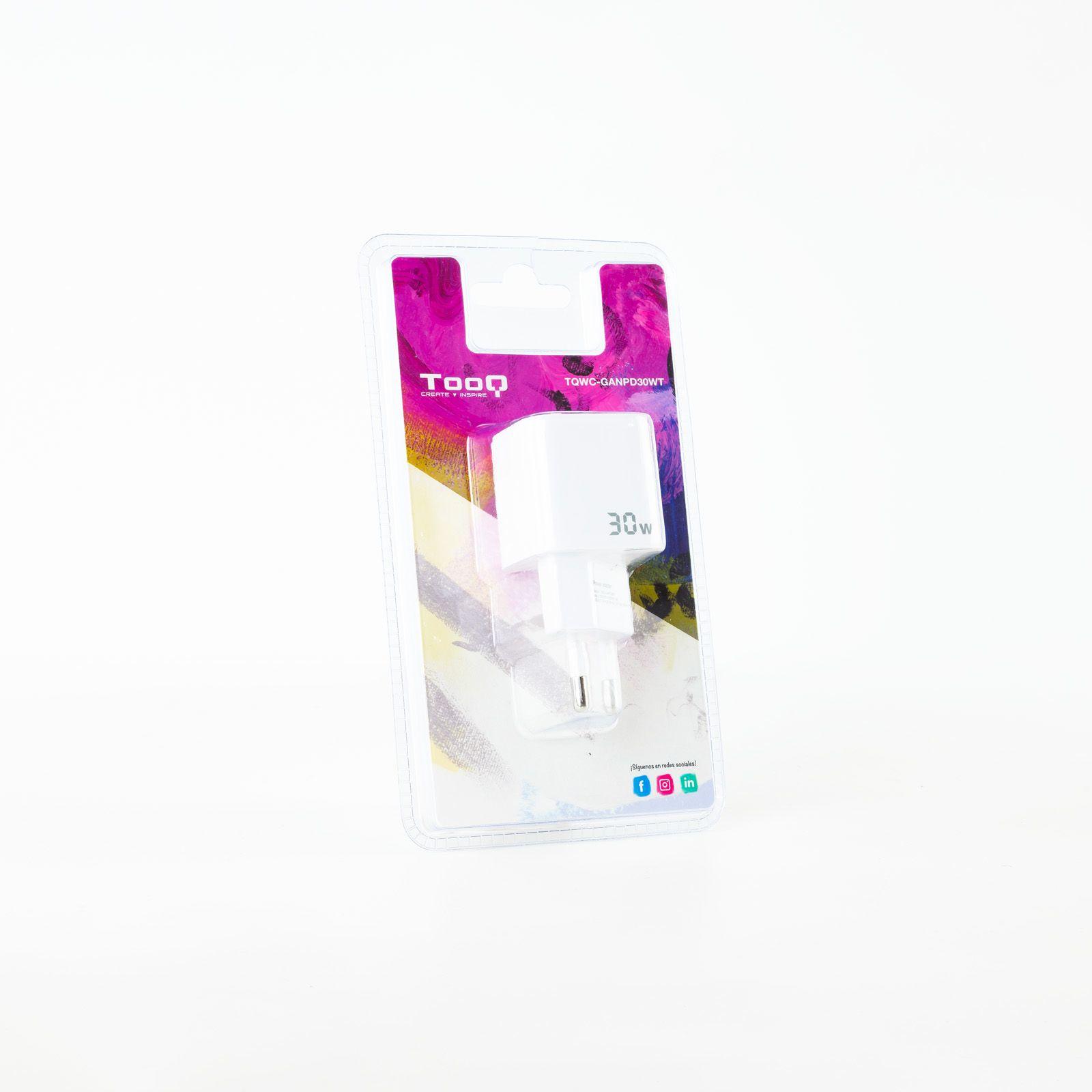 Carregador de Parede TOOQ TQWC-GANPD30WT (30 W - Branco), miniatura 6
