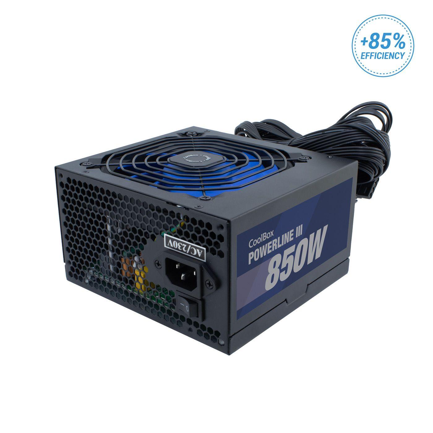 Fonte de Alimentação COOLBOX Powerline III 850 (850 W - Preto)
