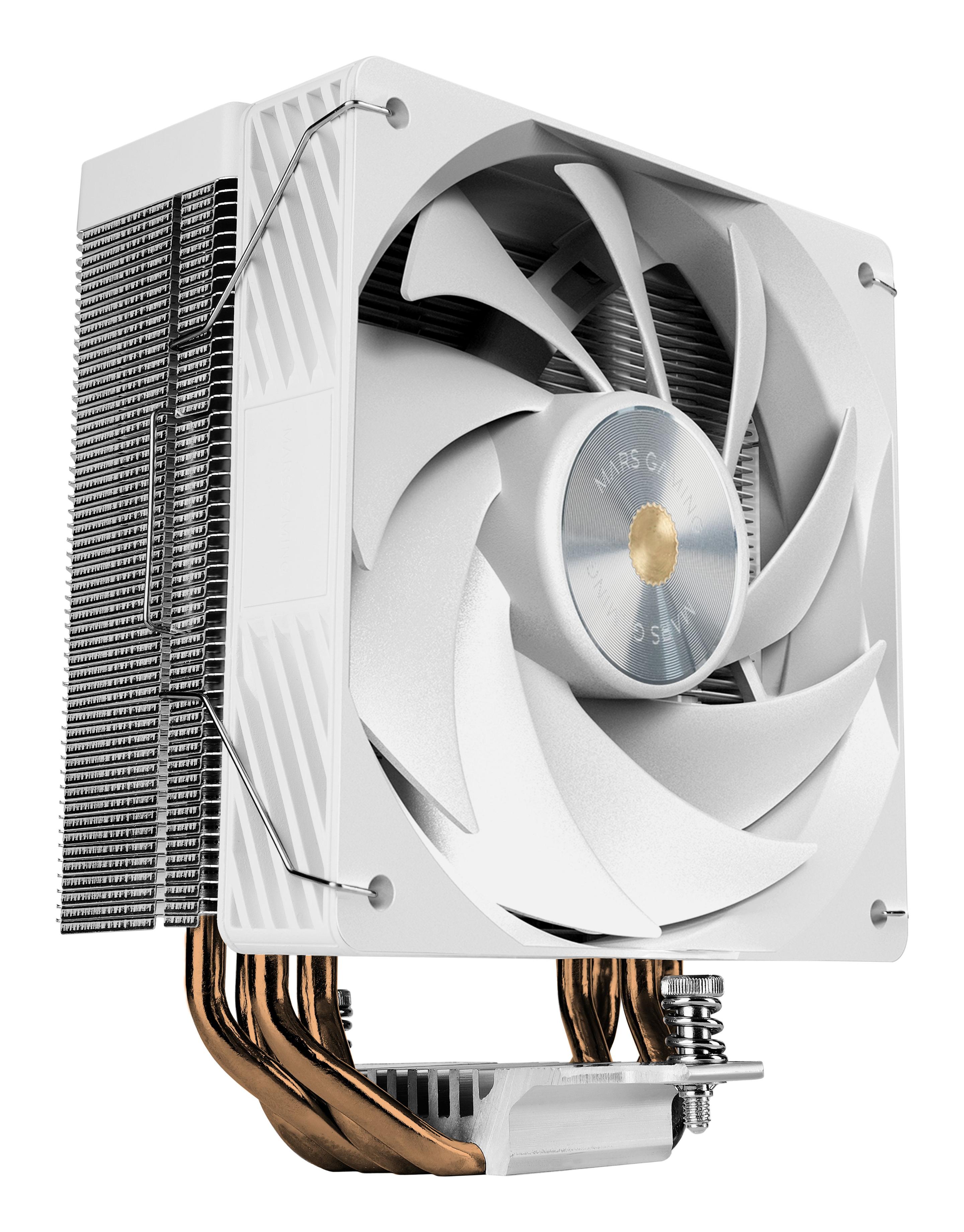 Cooler CPU MARS GAMING MCPU-X4W (12 cm - 1 ventoinha - 2000 RPM - Branco)