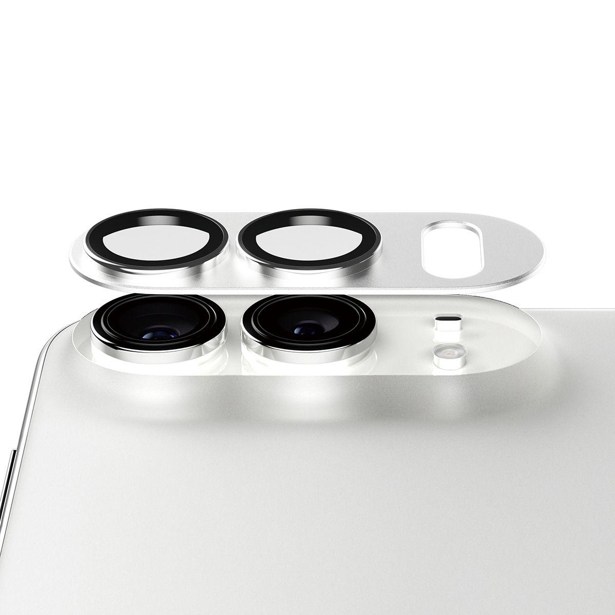 Protetor de Lentes de Câmara PANZERGLASS Fender Camera Lens Protector Silver iPhone Duo (Apple iPhone Duo - 7,6" - Apple - Prateado)