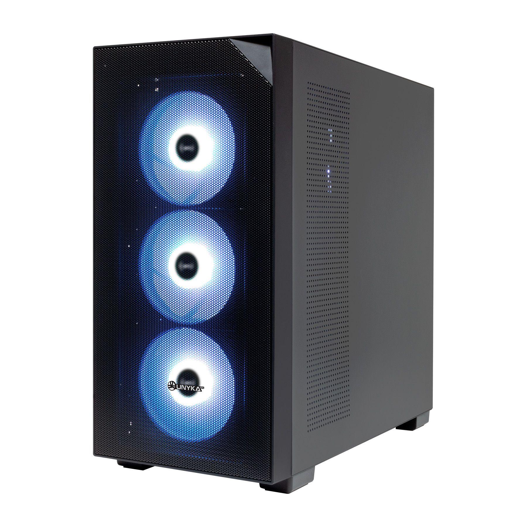 Caixa PC UNYKACH Revelat Mesh Black (ATX, Micro ATX - Midi Tower - ARGB multicolor - Preto) — miniatura 8