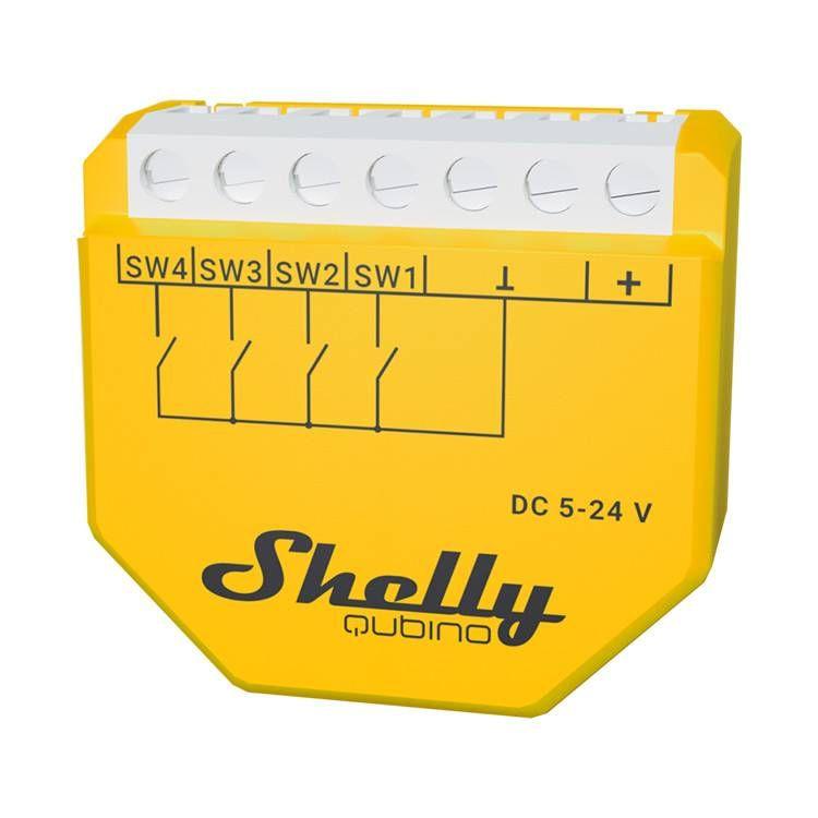 Módulo de Ativação de Cenários SHELLY Qubino Wave i4 DC (Plástico - Amarelo), miniatura 3