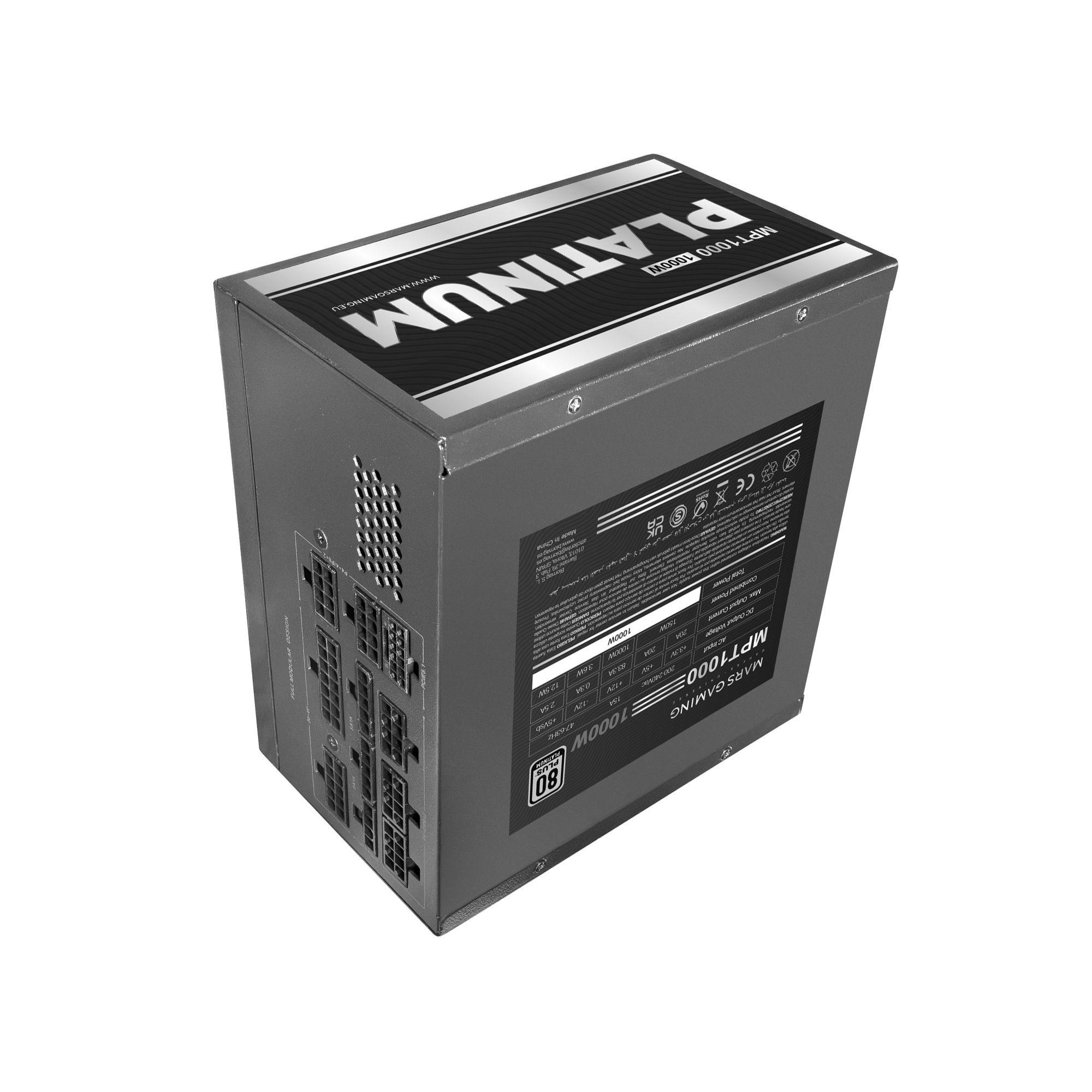 Fonte de Alimentação MARS GAMING MPT1000 (ATX - 1000 W - 80 Plus Platinum - Preto), miniatura 4