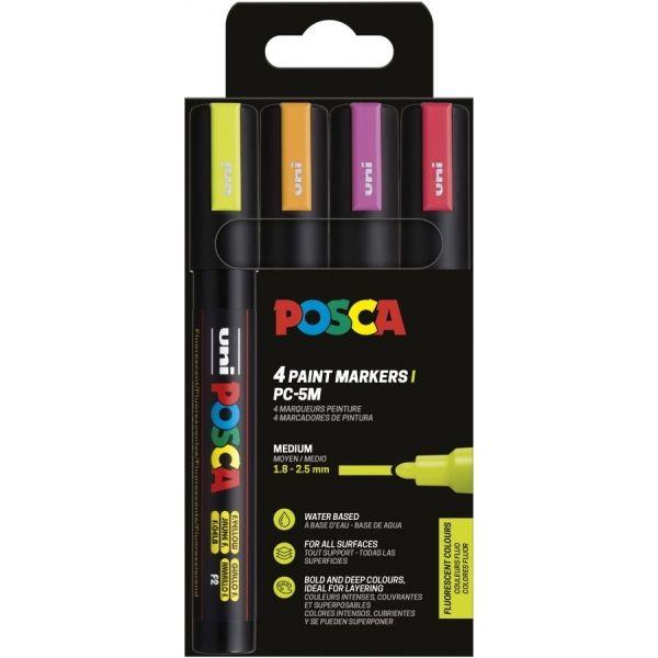 Conjunto de Marcadores de Pintura POSCA PC-5M (Plástico, Polipropileno)