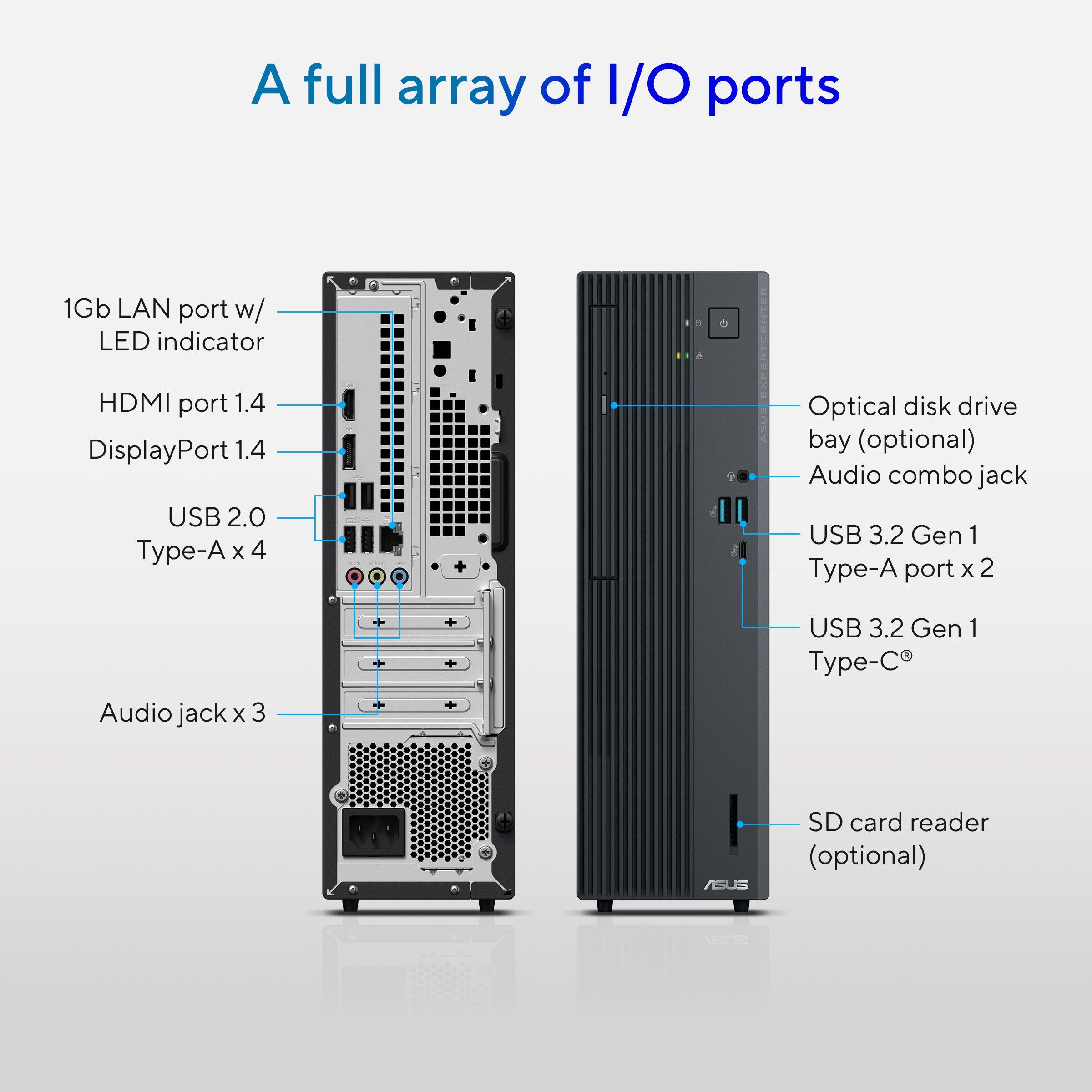 PC Workstation ASUS ExpertCenter P500 SFF P500SV-05210H009X (Windows 11 Pro - Intel Core 5 - 210H - Cinzento) — miniatura 9