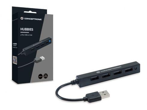 Hub USB 2.0 CONCEPTRONIC HUBBIES05B (0,09 m - USB 2.0 - Preto), miniatura 2