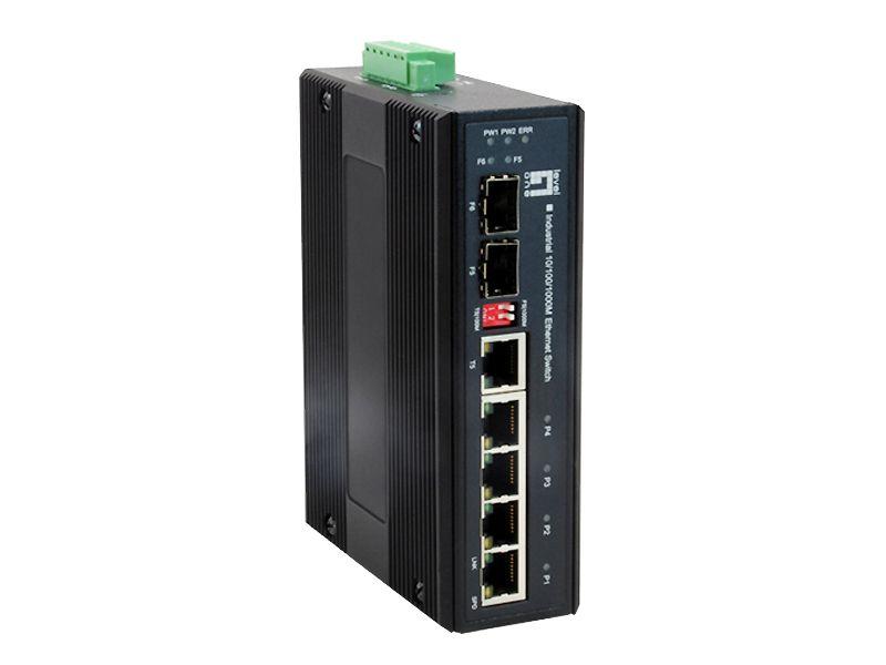 Switch Industrial LEVEL ONE IES-0600 (Gigabit Ethernet - 1 MB - 12 Gbit/s - Preto)