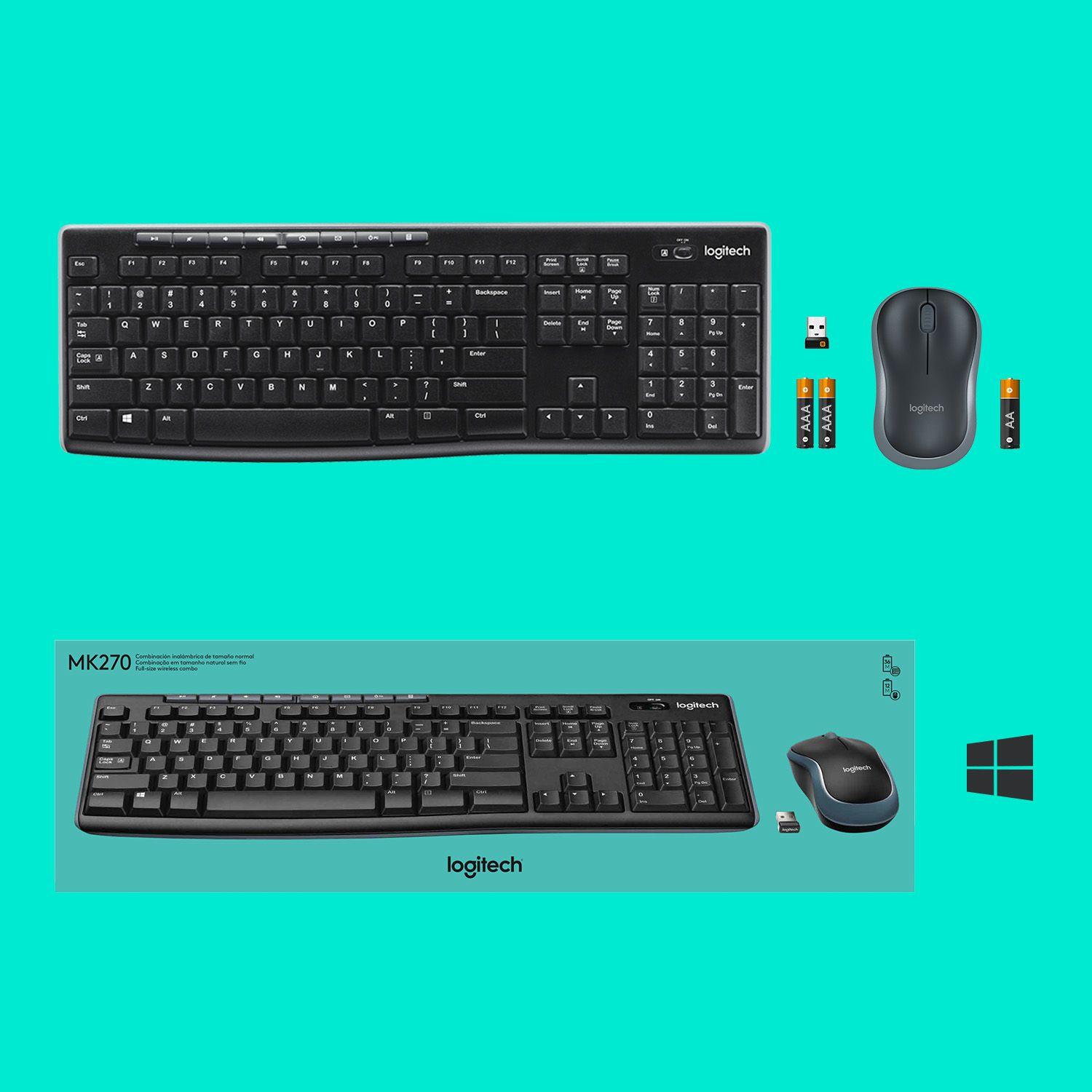 Conjunto Teclado e Rato LOGITECH MK270 (Estados Unidos - Tamanho completo - RF Wireless - Preto) — miniatura 9