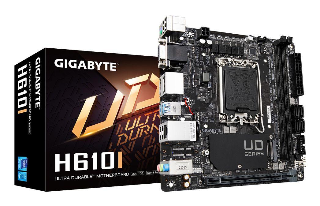 Motherboard GIGABYTE H610I (LGA 1700 - Mini-ITX - HD Graphics - Preto)