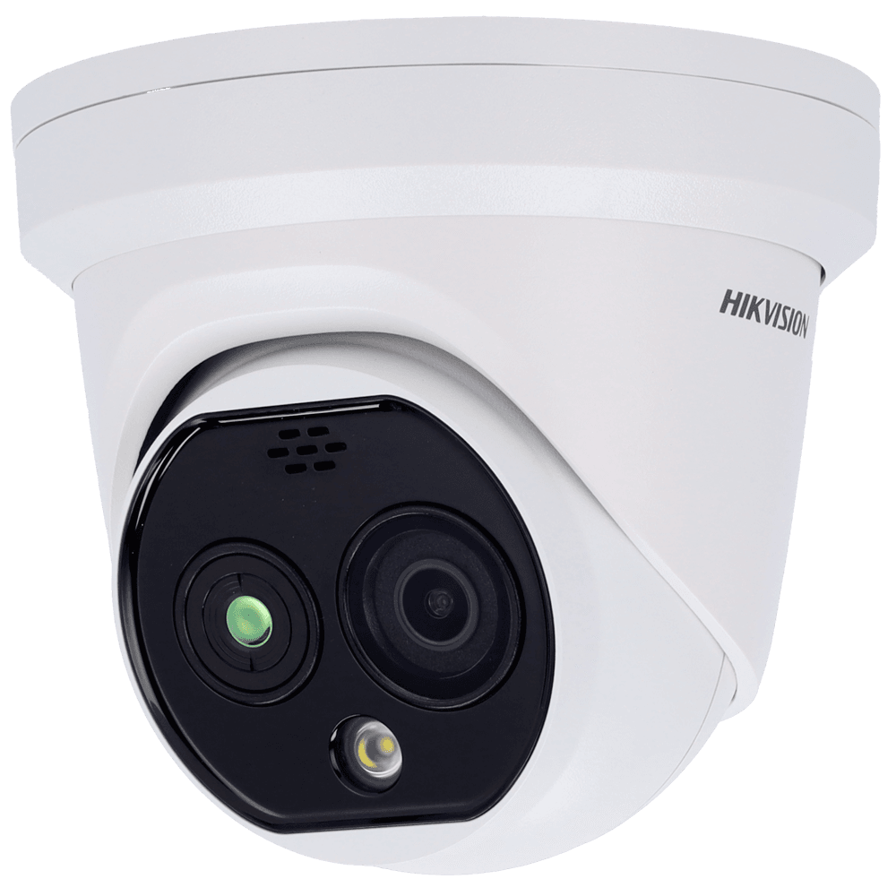 Câmara Térmica IP Dupla HIKVISION DS-2TD1228T-2/QA(B) (2688 x 1520 pixels - Teto ou parede - PoE, 12 V CC)