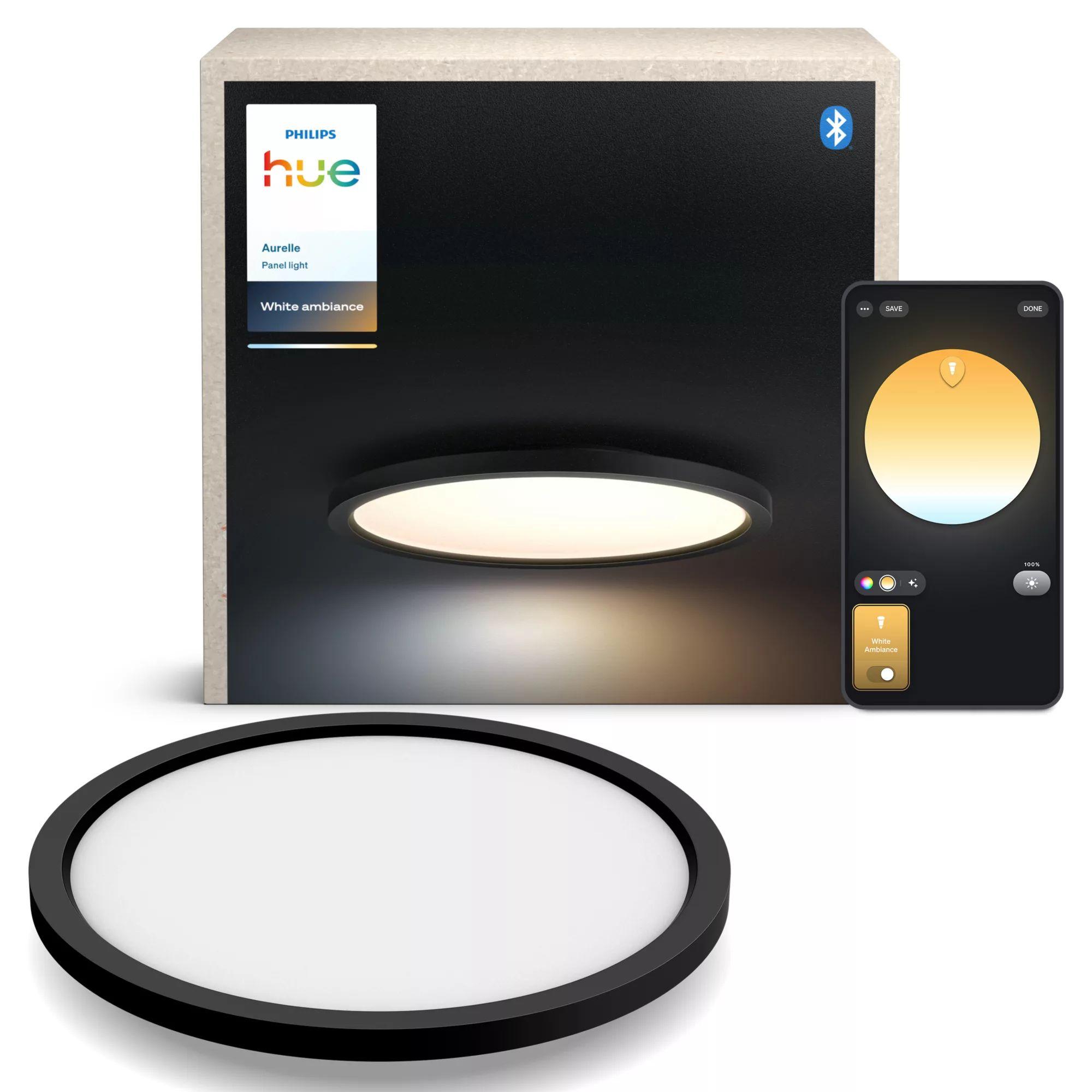 Painel LED Redondo PHILIPS Hue White Ambiance Aurelle (Alumínio - Preto), miniatura 2