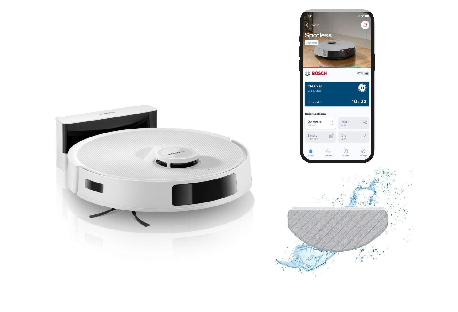 Robot Aspirador BOSCH BCRC2W (11000 Pa - LiDAR - 0,4 l - Branco)