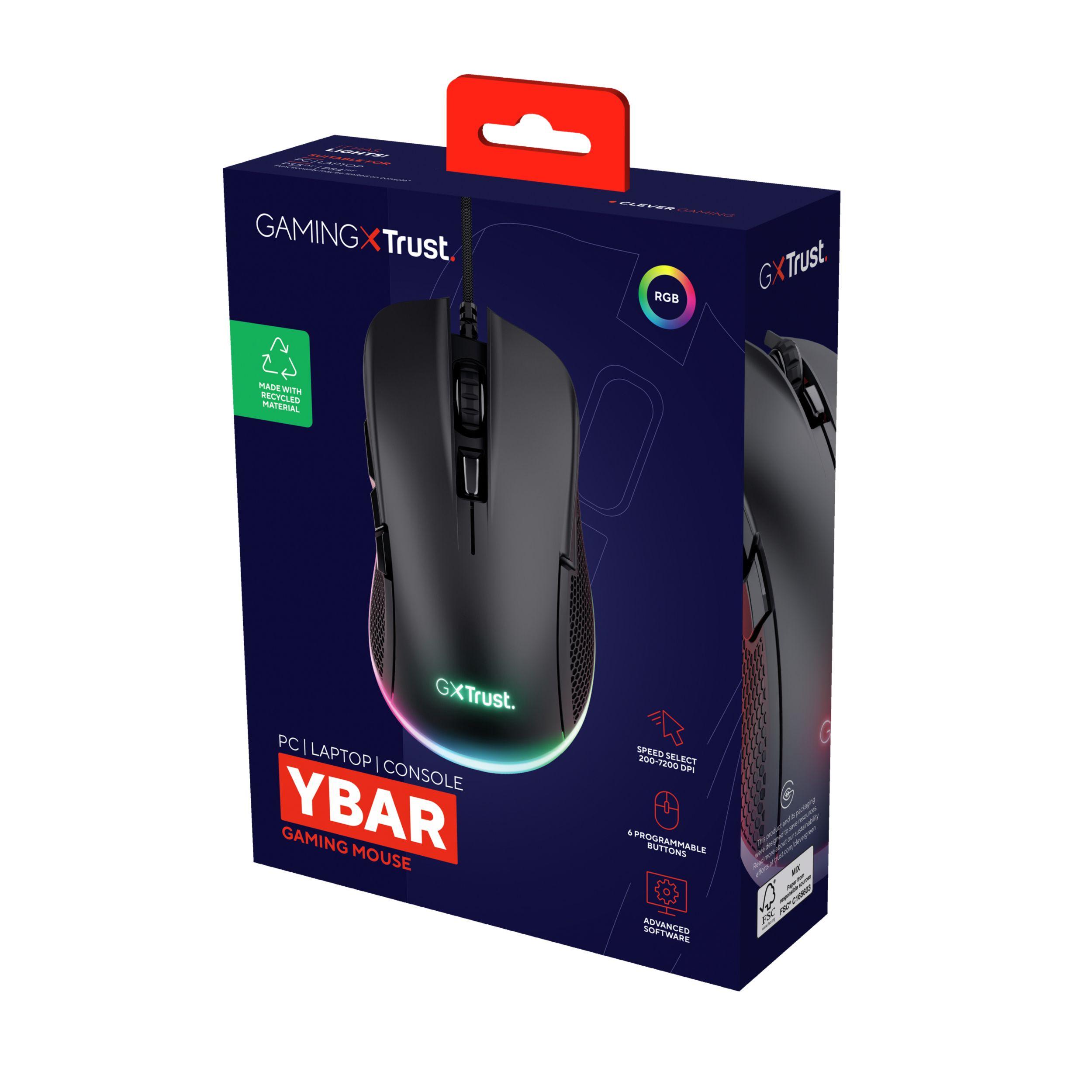 Rato TRUST GXT 922 YBAR (Mão direita - 7200 DPI - Ótico - Preto), miniatura 6