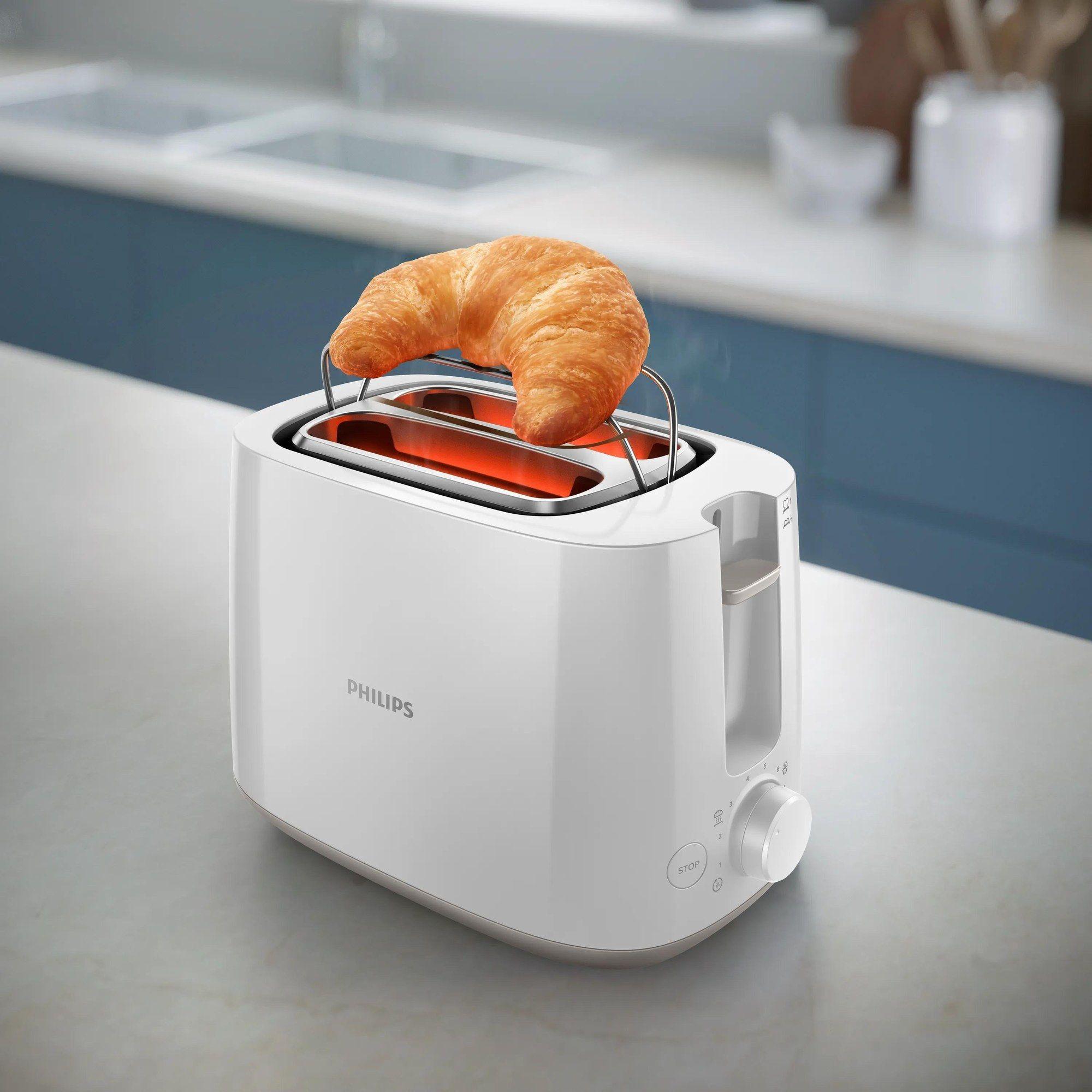Torradeira PHILIPS Daily Collection HD2582/00 (800 W - Plástico - Altura 27,5 cm - Branco) — miniatura 3