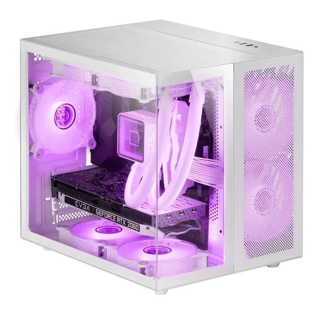 Caixa Micro-ATX MARS GAMING MC-NOVAM (Micro ATX, Mini-ITX - Mini Tower - Metal, Vidro temperado - Branco) — miniatura 5