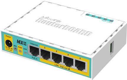 Router MIKROTIK hEX PoE lite RB750UPr2 (1 unidade - Branco)