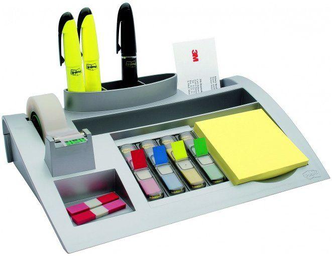 Organizador de Secretária POST-IT C50 (Poliestireno - Prateado)