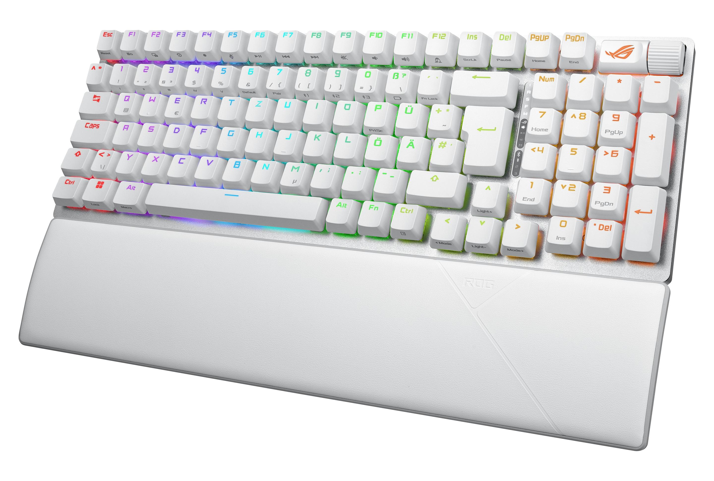 Teclado ASUS ROG Strix Scope II 96 Wireless (Alemão - ROG NX Snow - 96% - Branco) — miniatura 2