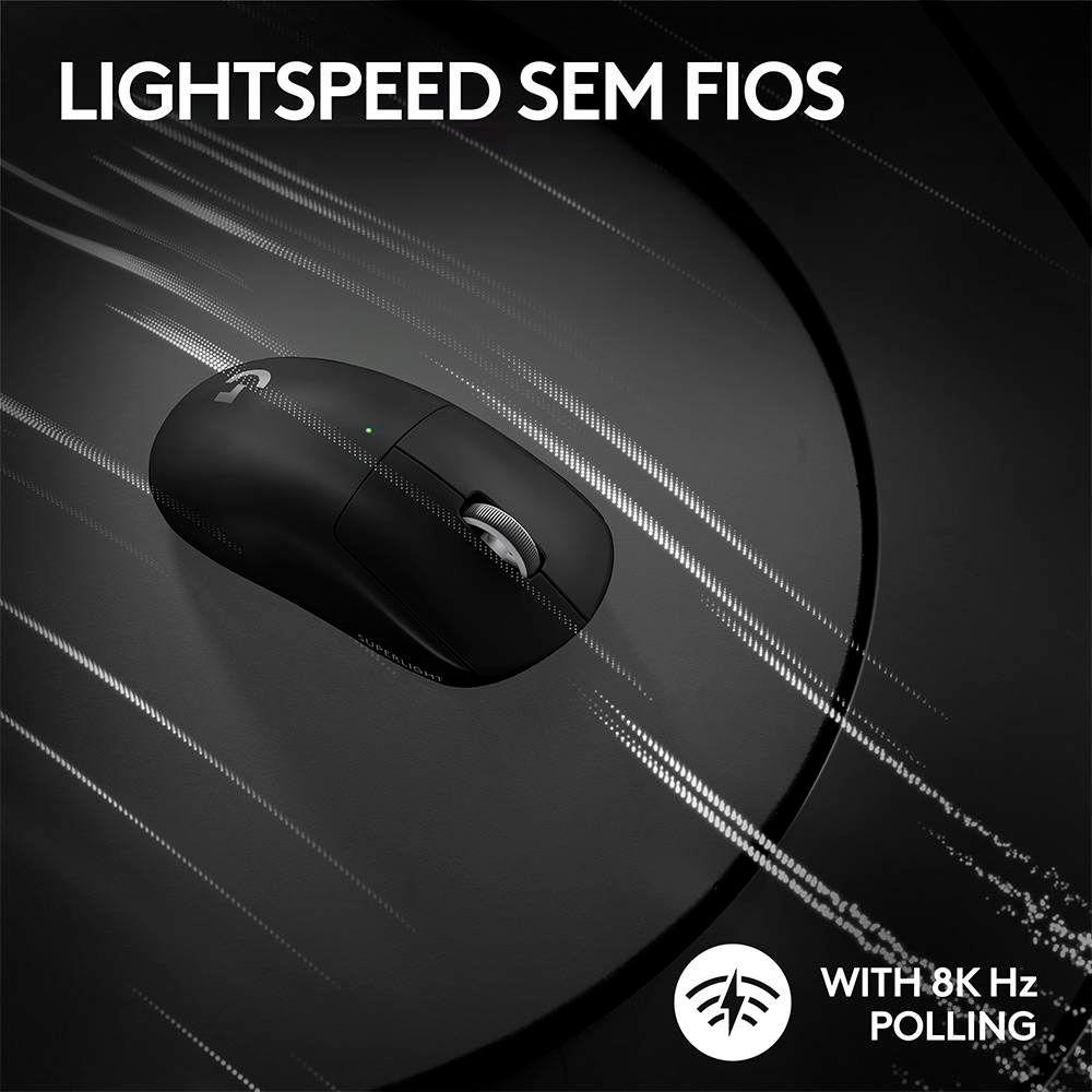 Rato LOGITECH PRO X SUPERLIGHT 2 (Mão direita - 32000 DPI - Ótico - Preto) — miniatura 6