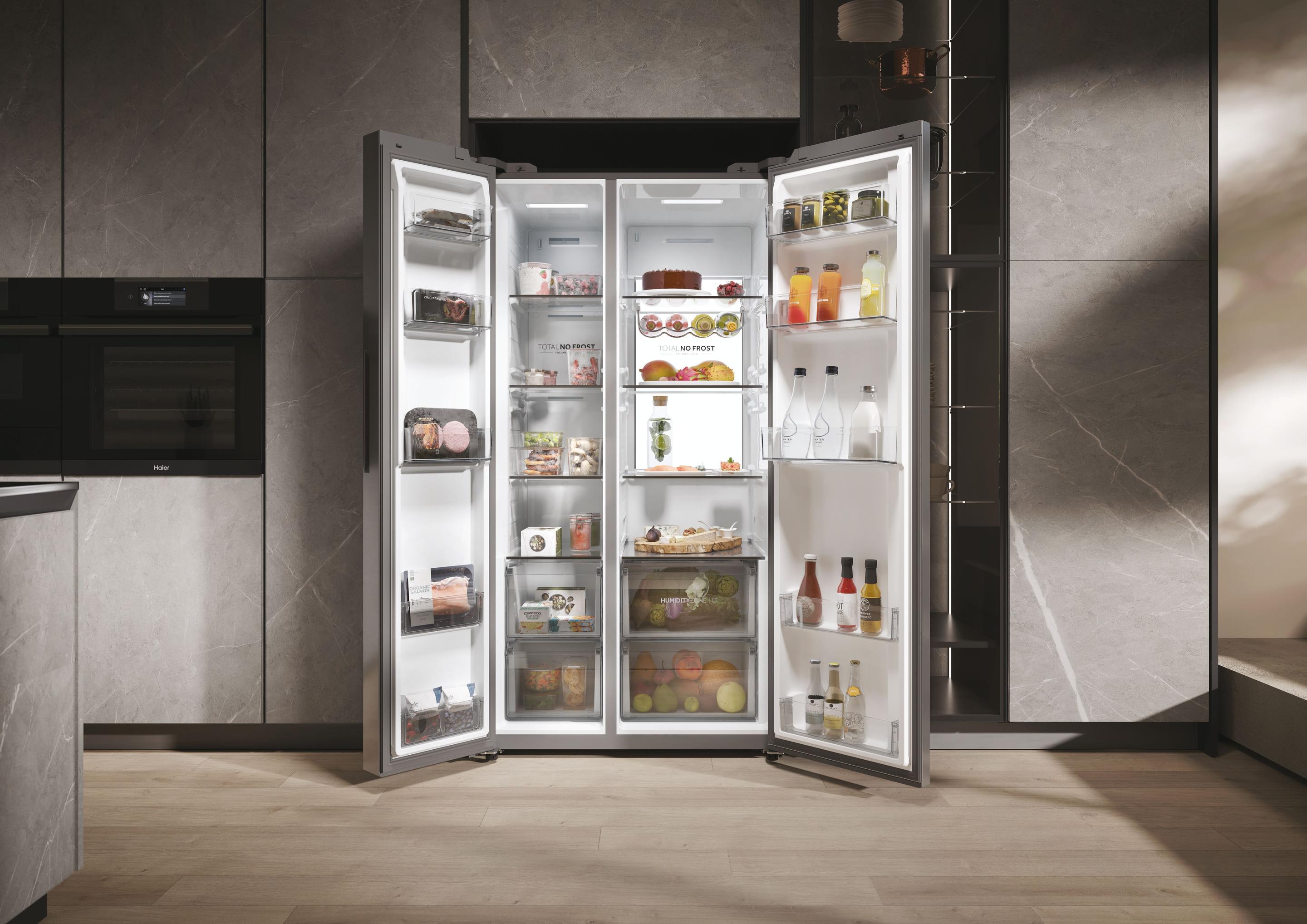 Frigorífico Americano Independente HAIER HSW79F18ANMM (611 L - 178x73x91 cm - Platina/Inox), miniatura 14