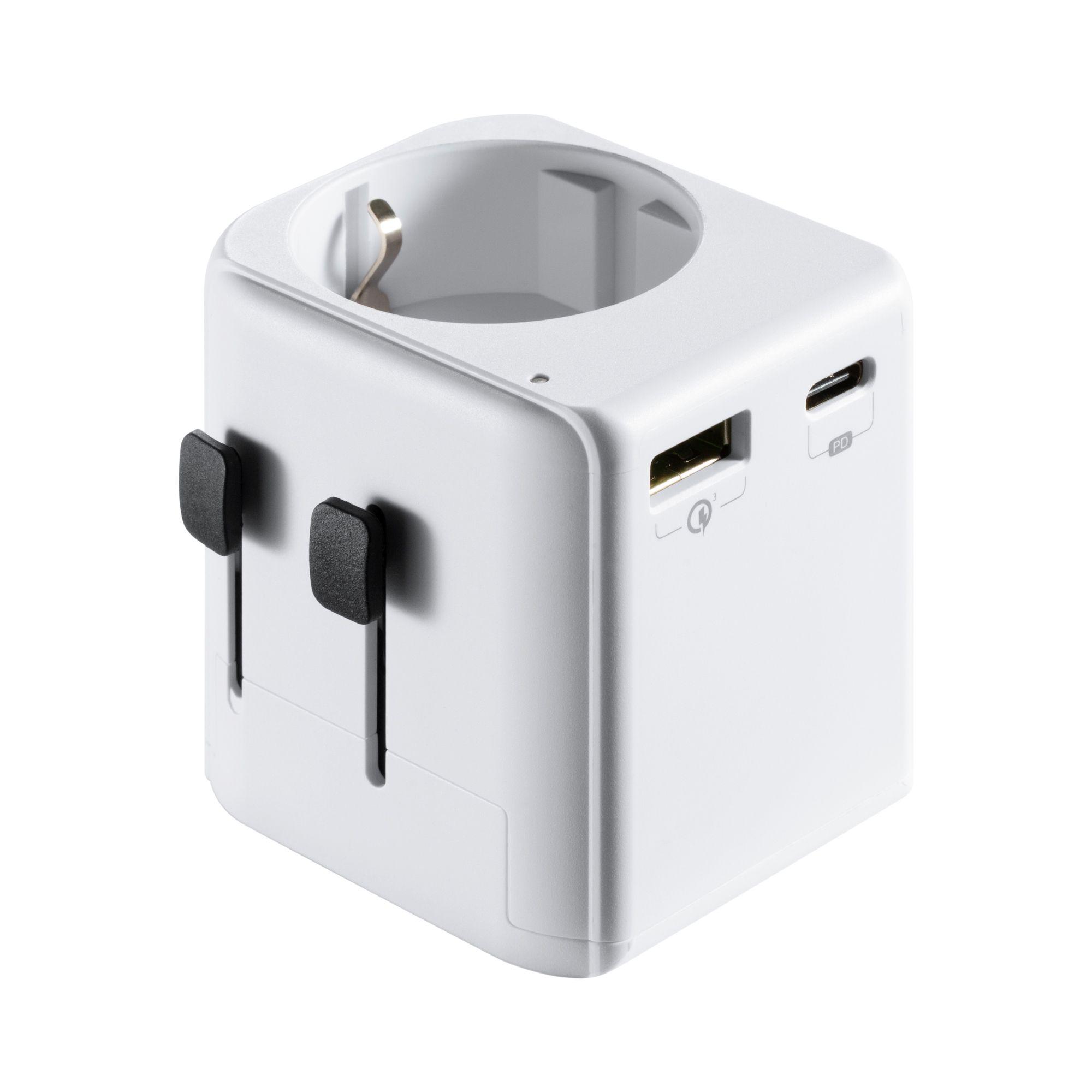 Adaptador de Viagem Universal EWENT EW1472 (15 W - Branco)