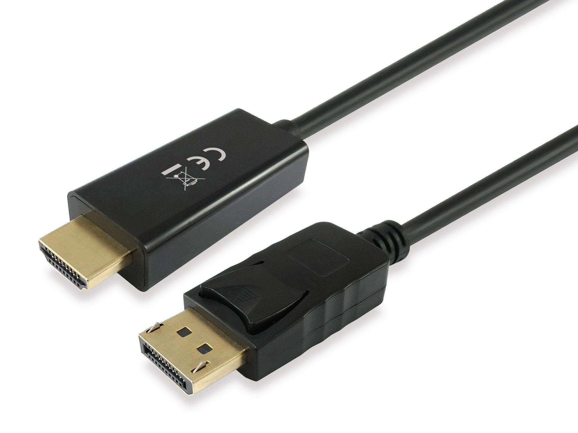 Cabo Adaptador DisplayPort para HDMI EQUIP 119390 (2 m - Preto)