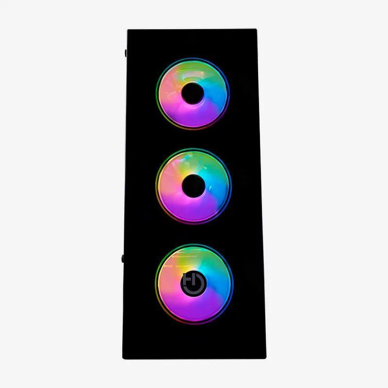 Caixa PC HIDITEC Z20 AURA (ATX, ITX, micro ATX - Midi Tower - ATX, micro-ATX, ITX - Preto) — miniatura 2
