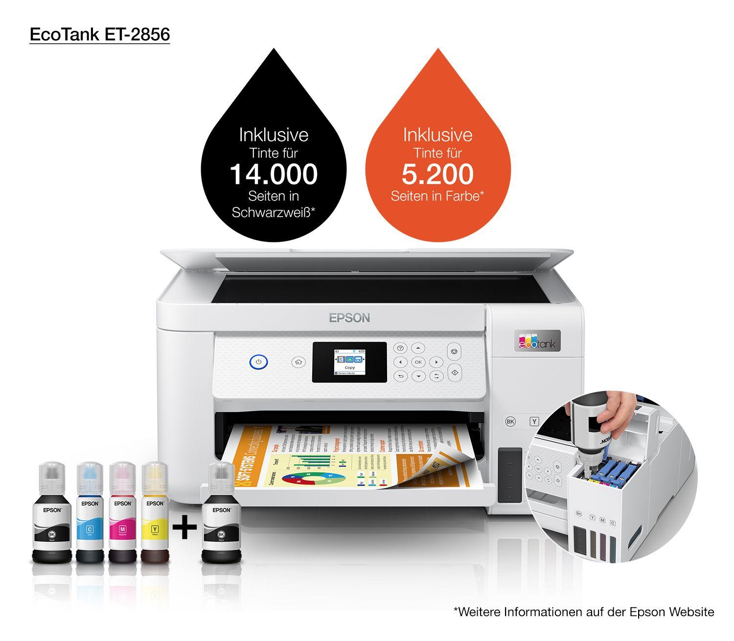 Impressora Multifunções EPSON EcoTank ET-2856 (A4 - Impressão a cores - 100 folhas - Branco), miniatura 33
