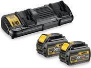 Kit de 2 Baterias e Carregador Duplo DEWALT DCB132T2-QW (Preto/Amarelo)