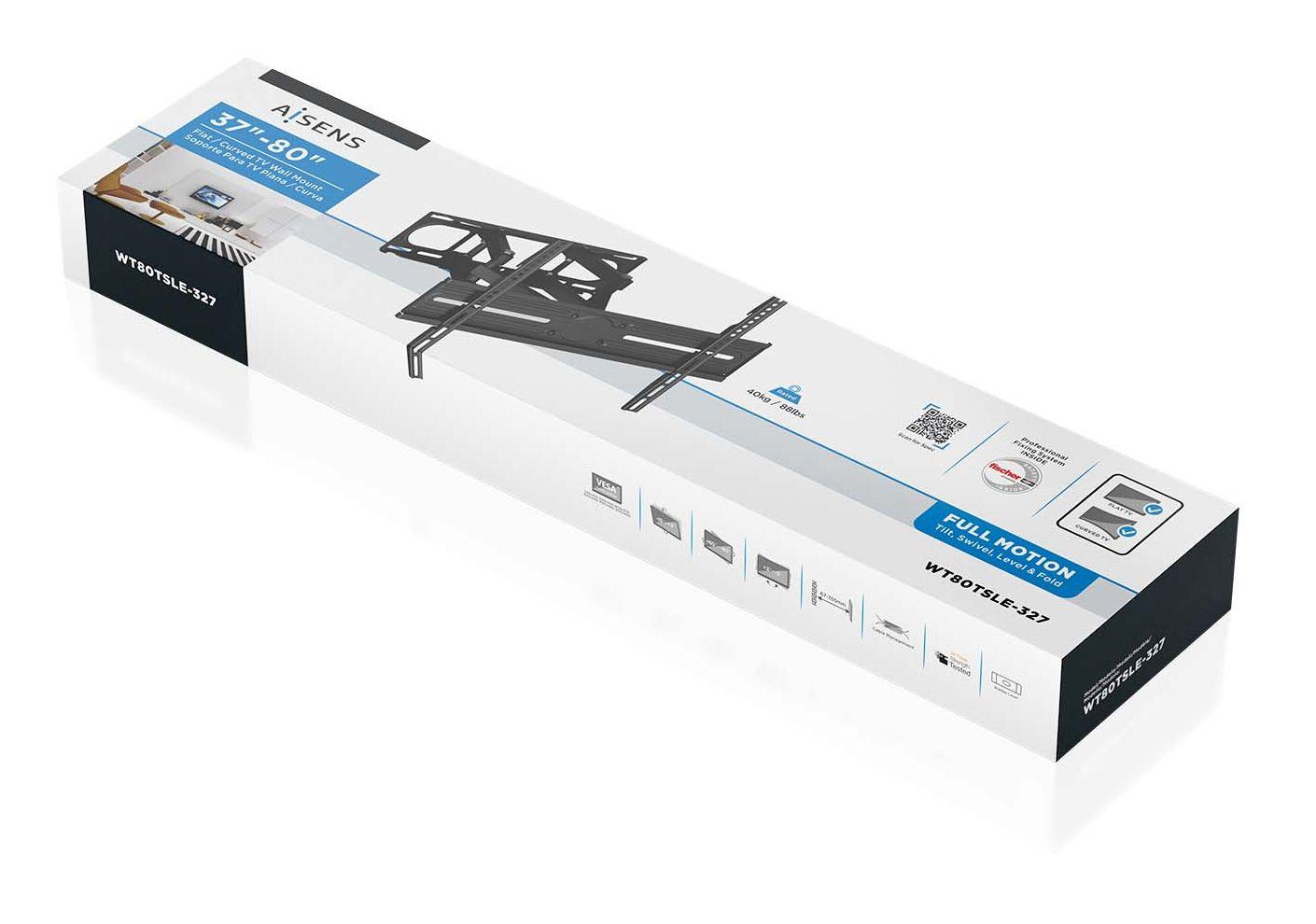 Suporte de Parede TV AISENS WT80TSLE-327 (37-80" - VESA 600x400 mm - Preto), miniatura 6