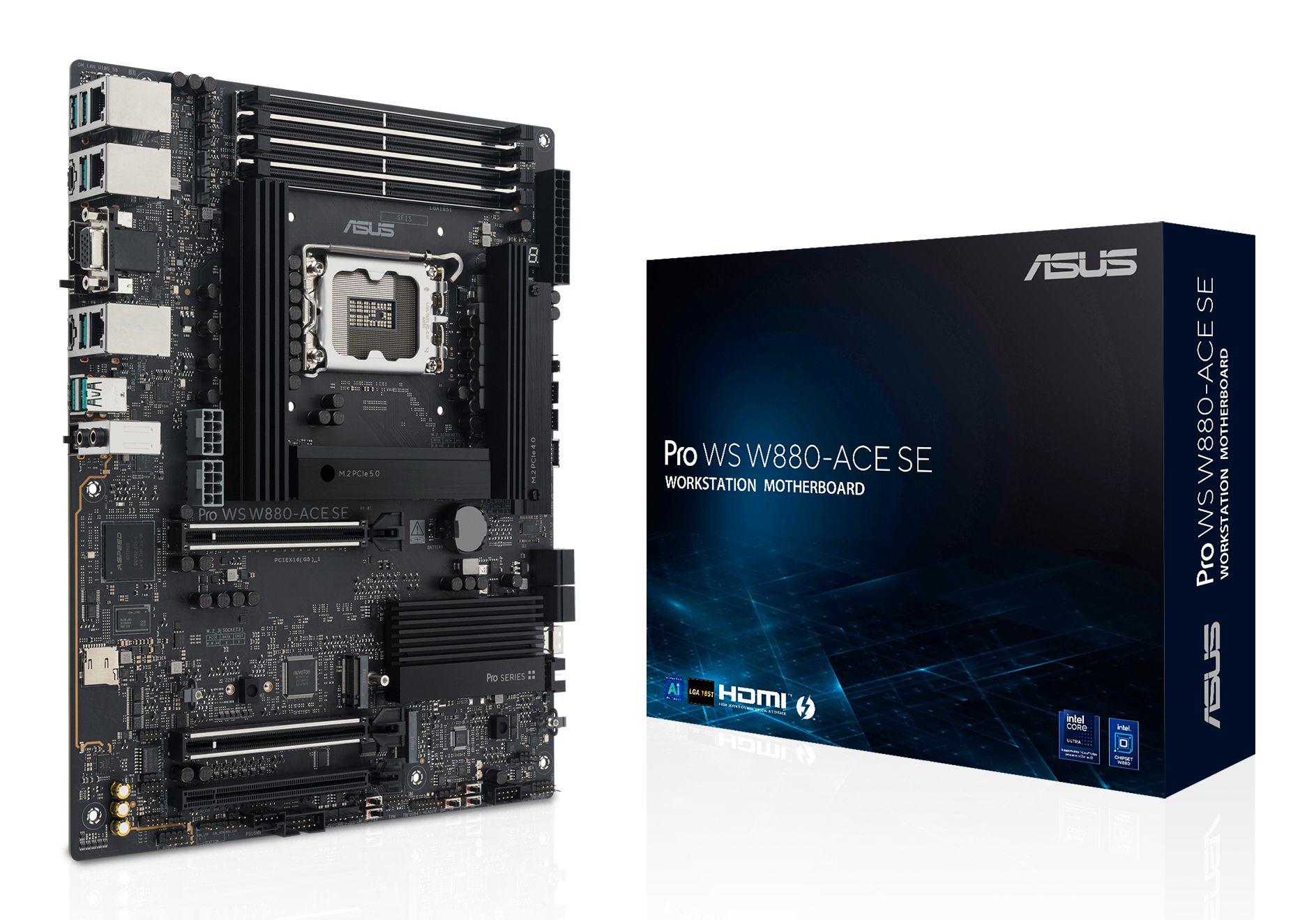 Motherboard ASUS PRO WS W880-ACE SE (LGA 1851 (Socket V1) - Intel Core Ultra - ATX - Cinzento)