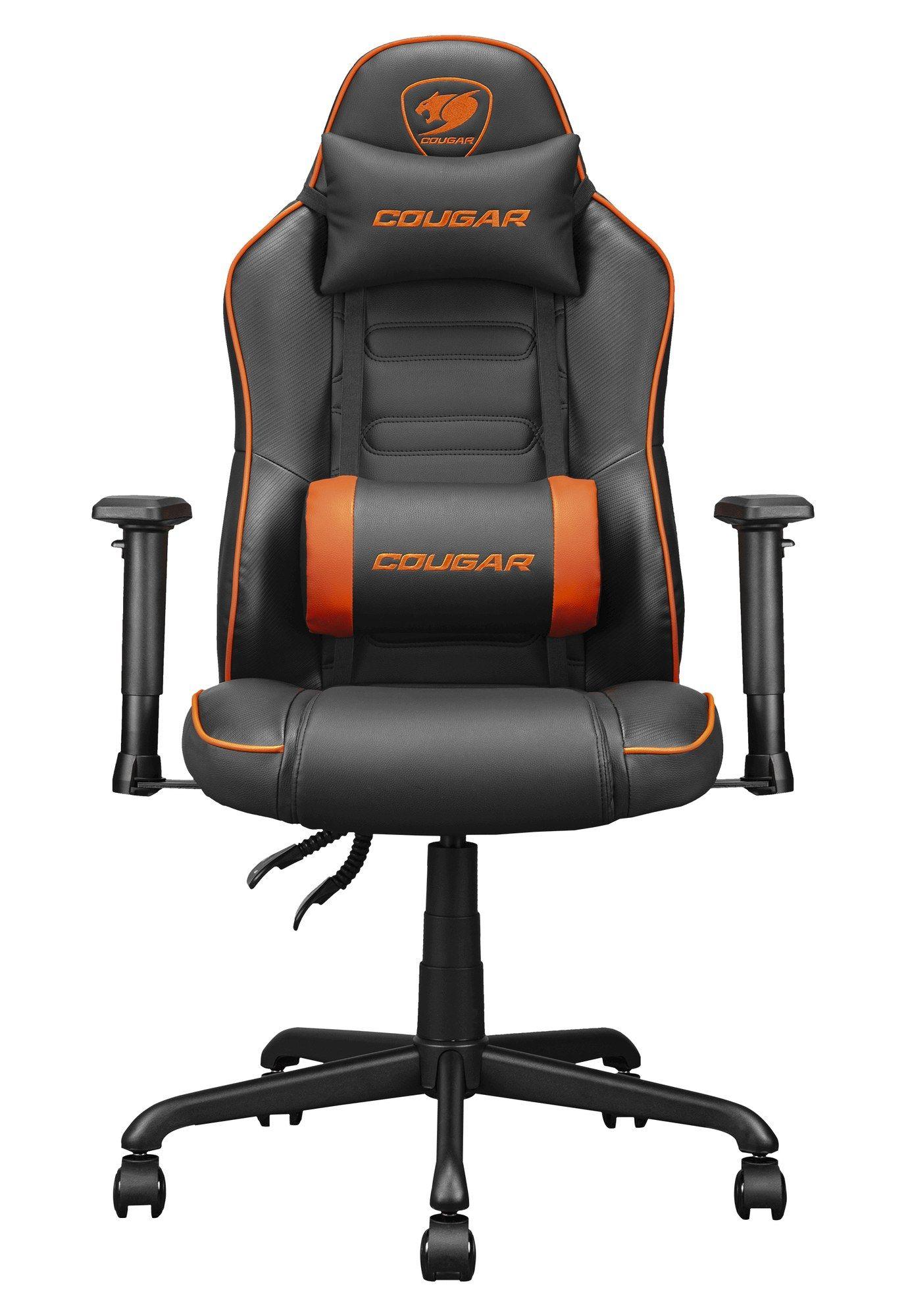 Cadeira Gaming COUGAR Fusion S 3MFSLORB.0001 (120 kg - 90-130° - Até 130º, 71 cm - Preto/Laranja)