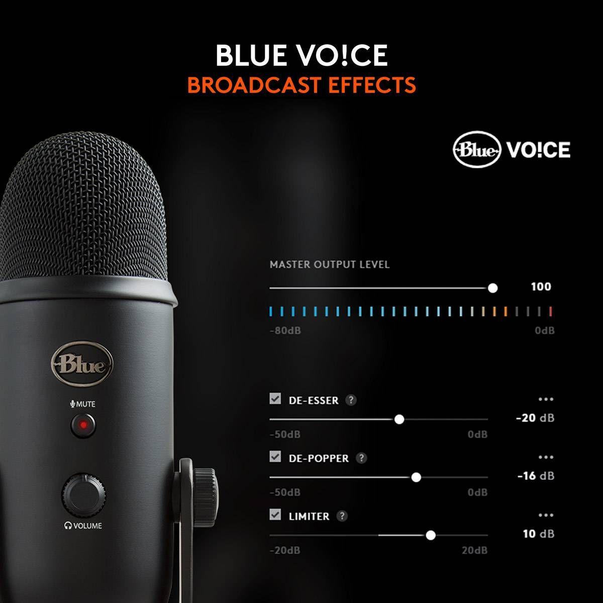 Microfone LOGITECH Yeti (Com fios - USB - 48 kHz - Preto) — miniatura 4