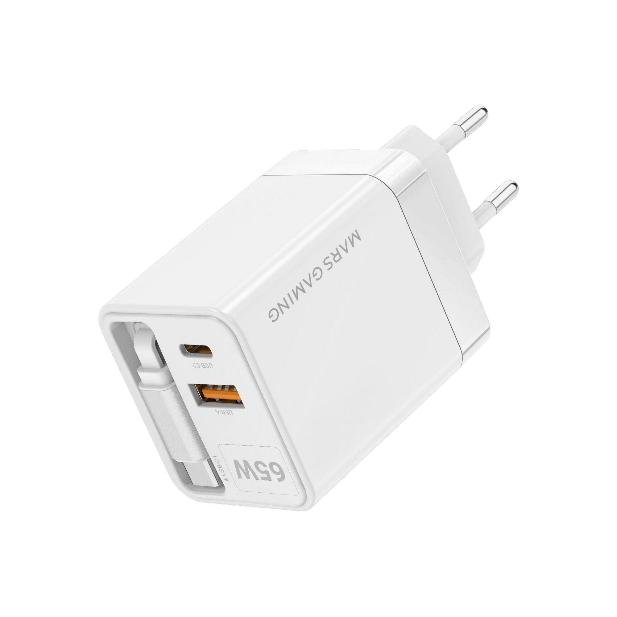 Carregador de Parede MARS GAMING MD-GAN65RW (65 W - Branco), miniatura 2