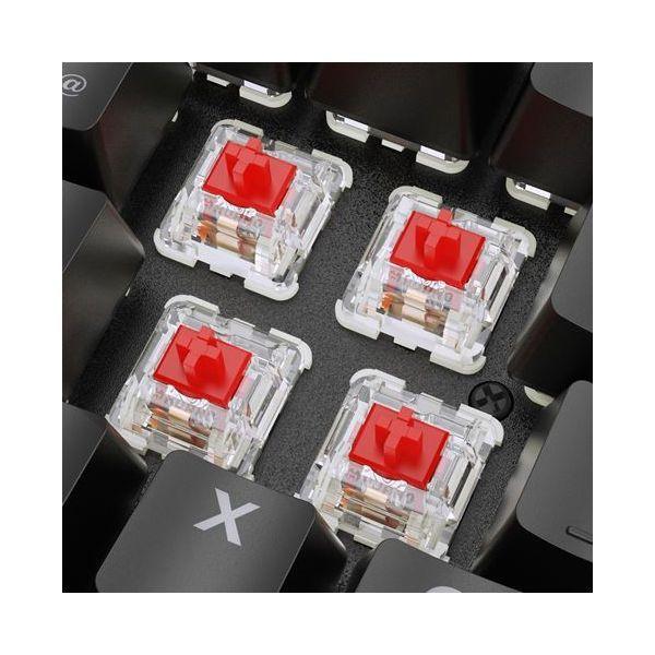 Teclado SHARKOON SKILLER SGK36W (QWERTZ - Huano Red - Tamanho completo - Preto), miniatura 4