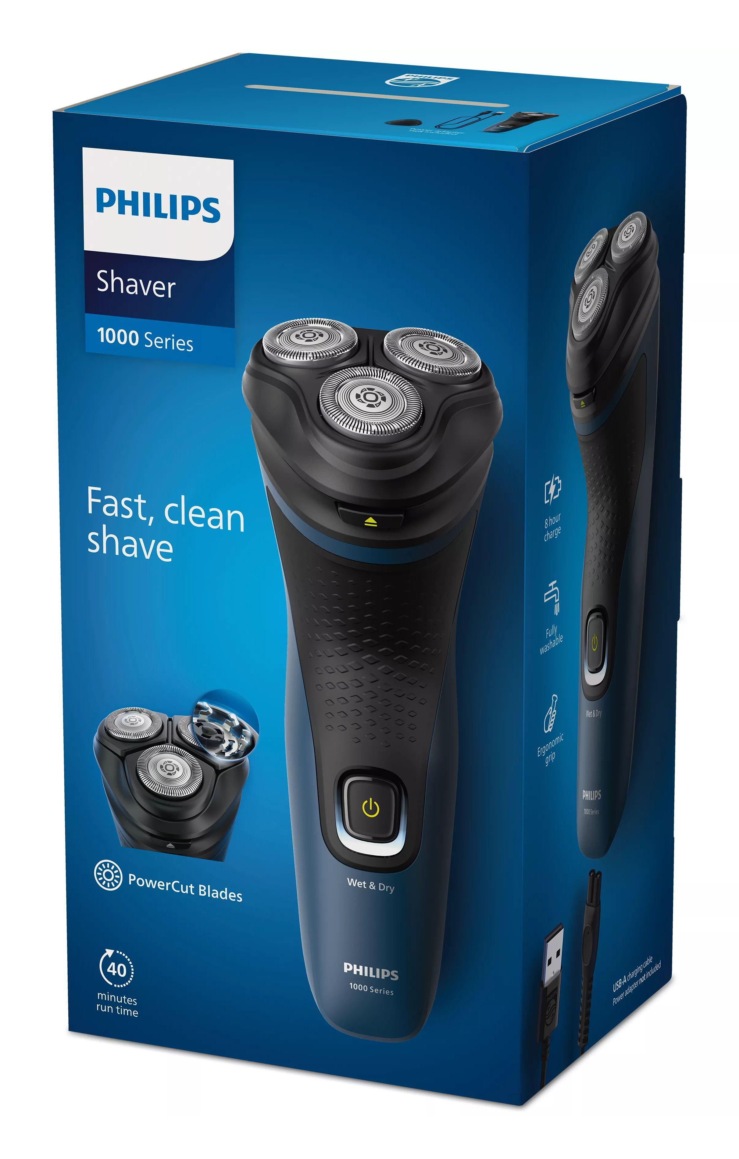 Máquina de Barbear Rotativa PHILIPS S1151/00 (Preto e Azul), miniatura 3