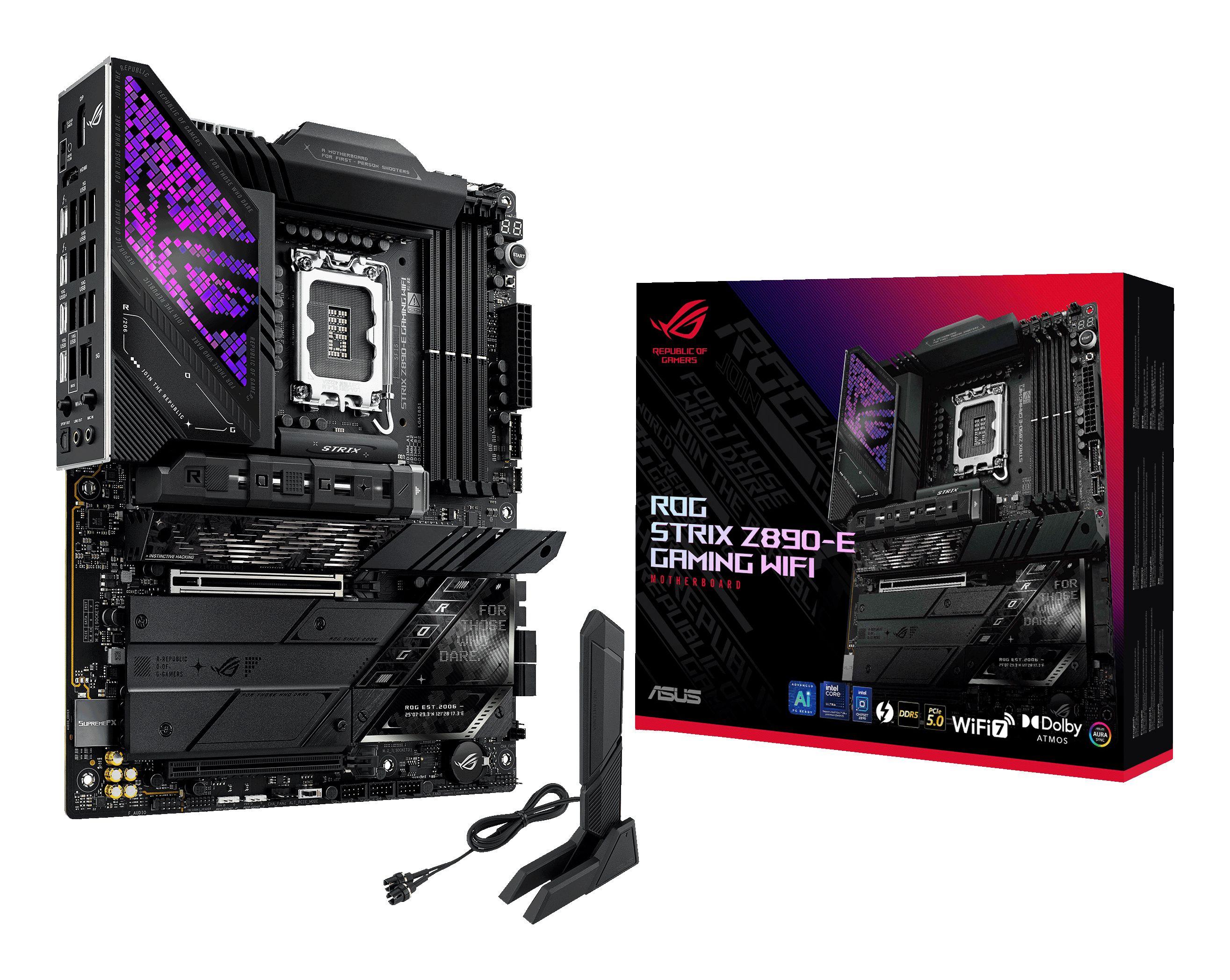 Motherboard ASUS ROG STRIX Z890-E GAMING WIFI (LGA 1851 (Socket V1) - Intel Core Ultra - ATX - Preto)