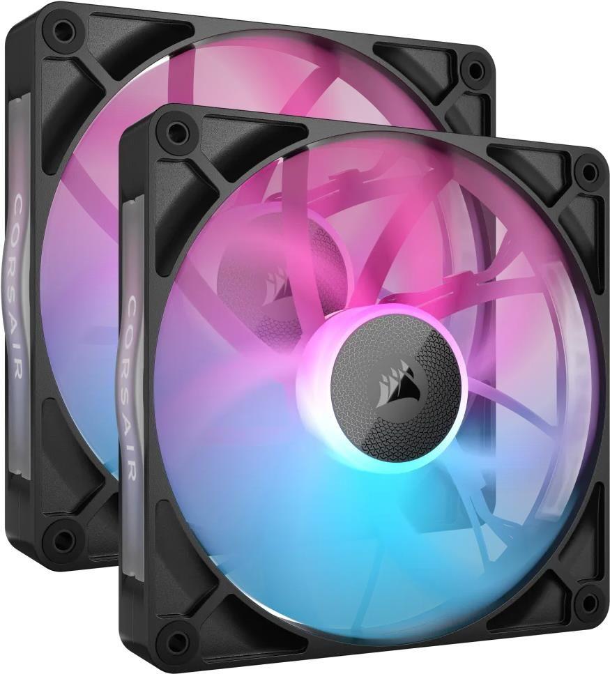 Kit de 2 Ventoinhas CORSAIR iCUE LINK RX140 RGB Twin Starter Kit (Caixa - Multicor - Preto)